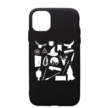 Husa Premium Silicon Compatibila Cu Apple iPhone 11 Pro, Harry Potter Symbols, silicon, cu interiorul din material textil, protectie camera, PB866 Husa Premium Silicon Compatibila Cu Apple iPhone 11 Pro, Harry Potter Symbols, silicon, cu interiorul din material textil, protectie camera, PB866