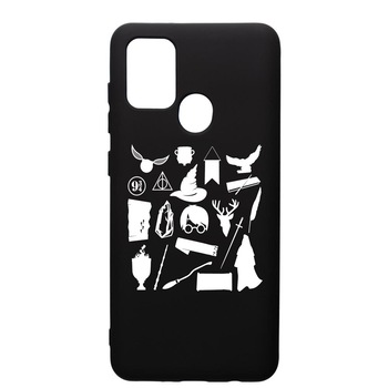 Husa Premium Silicon Compatibila Cu Samsung Galaxy A21, Harry Potter Symbols, silicon, cu interiorul din material textil, protectie camera, PB866 Husa Premium Silicon Compatibila Cu Samsung Galaxy A21, Harry Potter Symbols, silicon, cu interiorul din material textil, protectie camera, PB866
