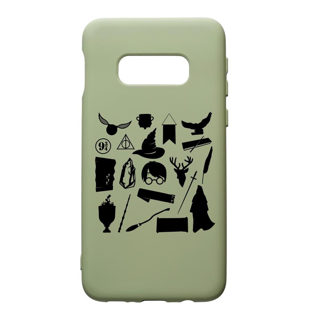Husa Premium Silicon Compatibila Cu Samsung Galaxy S10, Harry Potter Symbols, cu interiorul din material textil, protectie camera, Beryl, PGR866