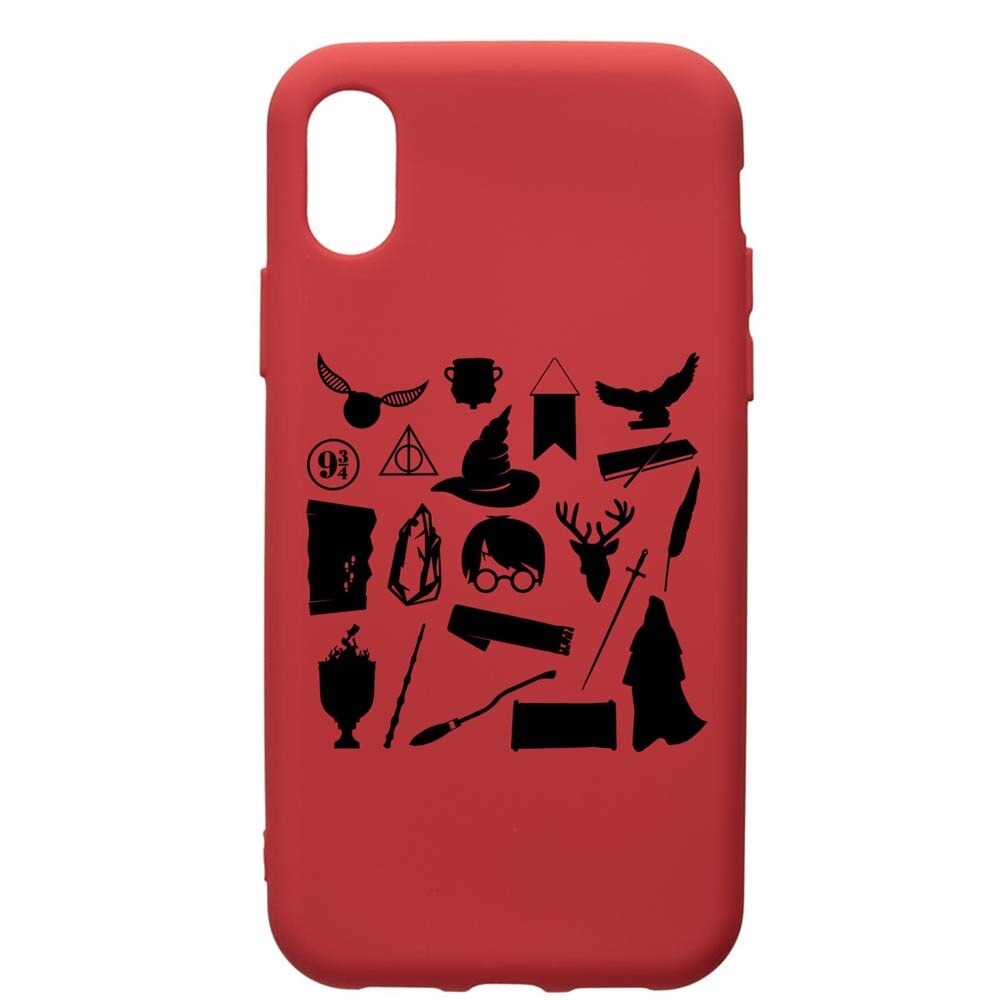 Husa Premium Silicon Compatibila Cu Samsung Galaxy A10, Harry Potter Symbols, silicon, cu interiorul din material textil, protectie camera, Red, PR866