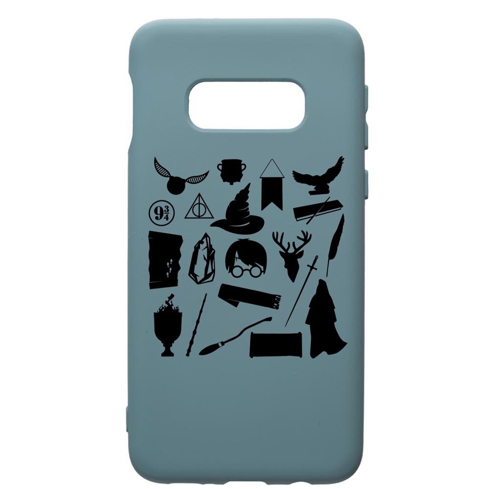 Husa Premium Silicon Compatibila Cu Samsung Galaxy S10, Harry Potter Symbols, silicon, cu interiorul din material textil, protectie camera, Cornflower, PCF866