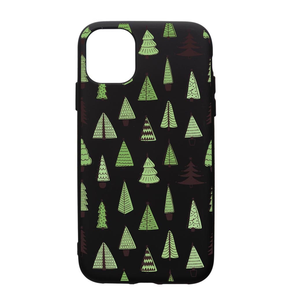 Husa Premium Silicon Compatibila Cu Apple iPhone 12, Christmas Tree Shapes, silicon, cu interiorul din material textil, protectie camera, PB872
