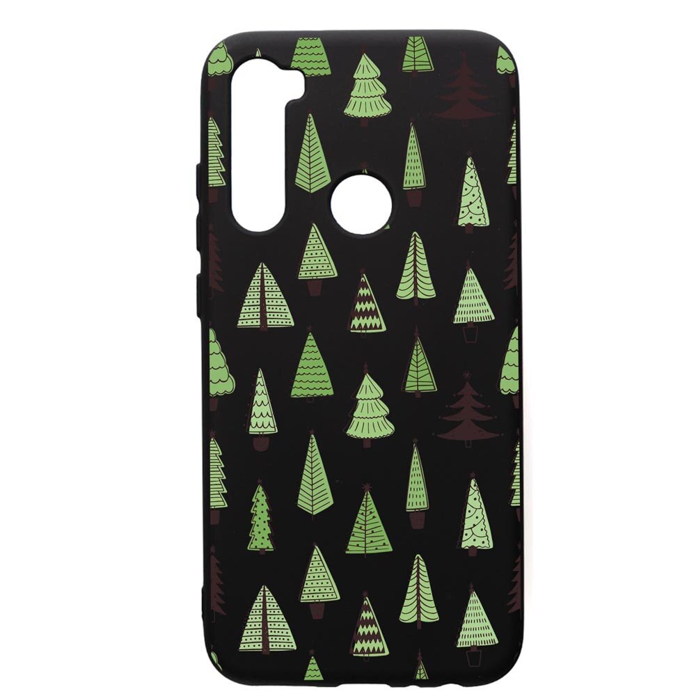 Husa Premium Silicon Compatibila Cu Xiaomi Redmi Note 8, Christmas Tree Shapes, silicon, cu interiorul din material textil, protectie camera, PB872