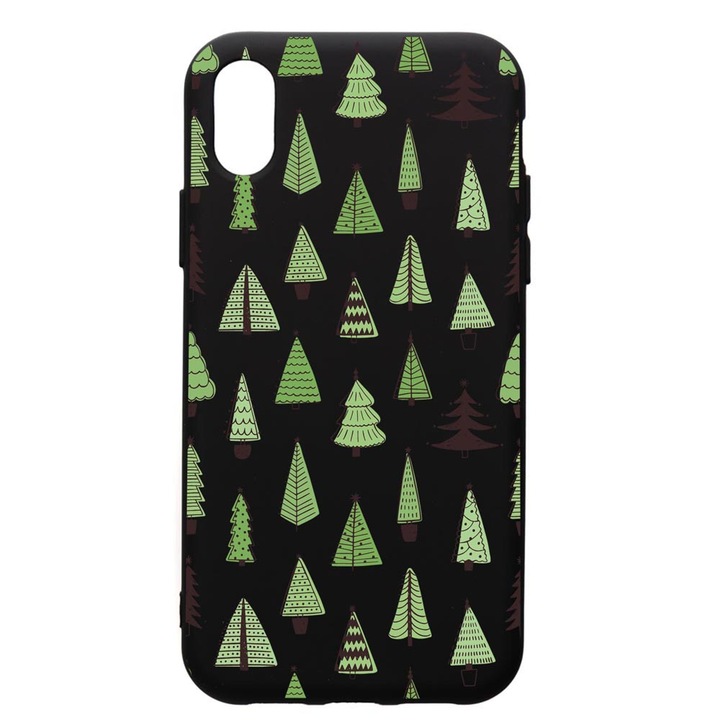 Prémium Szilikon tok, Samsung Galaxy A01, Christmas Tree Shapes, kamera védelem, mikroszálas puha belső, PB872