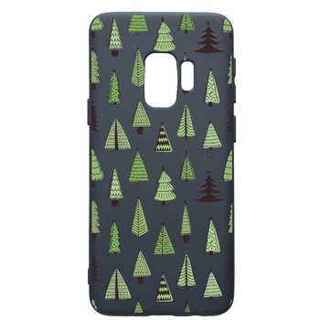Husa Premium Silicon Compatibila Cu Samsung Galaxy S9, Christmas Tree Shapes, cu interiorul din material textil, protectie camera, Alaskan Blue, PAB872 Husa Premium Silicon Compatibila Cu Samsung Galaxy S9, Christmas Tree Shapes, cu interiorul din material textil, protectie camera, Alaskan Blue, PAB872