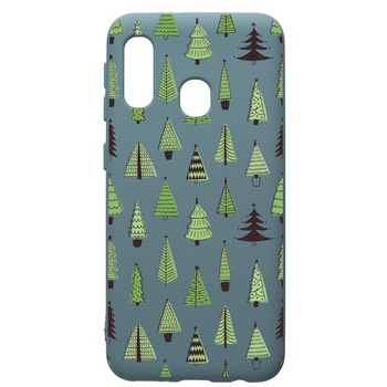 Husa Premium Silicon Compatibila Cu Samsung Galaxy A20E, Christmas Tree Shapes, silicon, cu interiorul din material textil, protectie camera, Cornflower, PCF872 Husa Premium Silicon Compatibila Cu Samsung Galaxy A20E, Christmas Tree Shapes, silicon, cu interiorul din material textil, protectie camera, Cornflower, PCF872