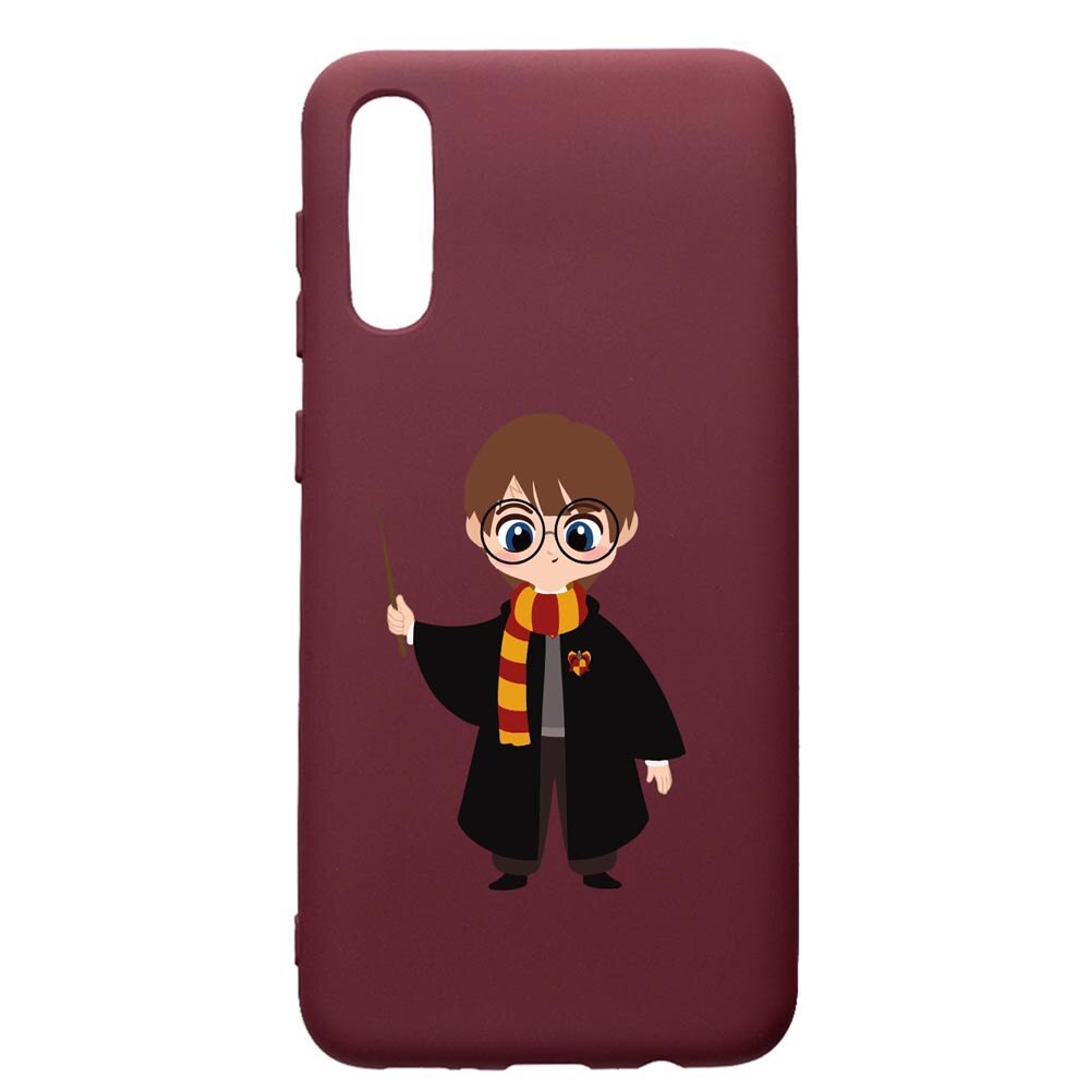Husa Premium Silicon compatibila cu Huawei Y6 2019, Harry Potter Animated, cu interiorul din material textil, protectie camera, Burgundy, PBR867