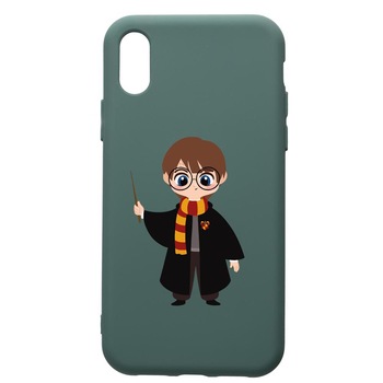 Husa Premium Silicon Compatibila Cu Apple iPhone XS / iPhone X, Harry Potter Animated, cu interiorul din material textil, protectie camera, Forest Green, PFG867 Husa Premium Silicon Compatibila Cu Apple iPhone XS / iPhone X, Harry Potter Animated, cu interiorul din material textil, protectie camera, Forest Green, PFG867