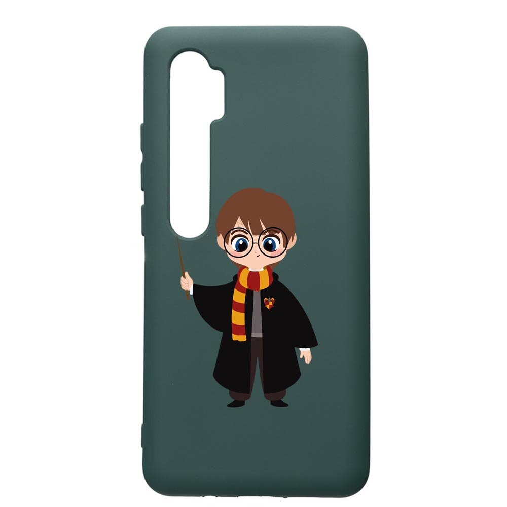Husa Premium Silicon Compatibila Cu Xiaomi Mi Note 10, Harry Potter Animated, cu interiorul din material textil, protectie camera, Forest Green, PFG867