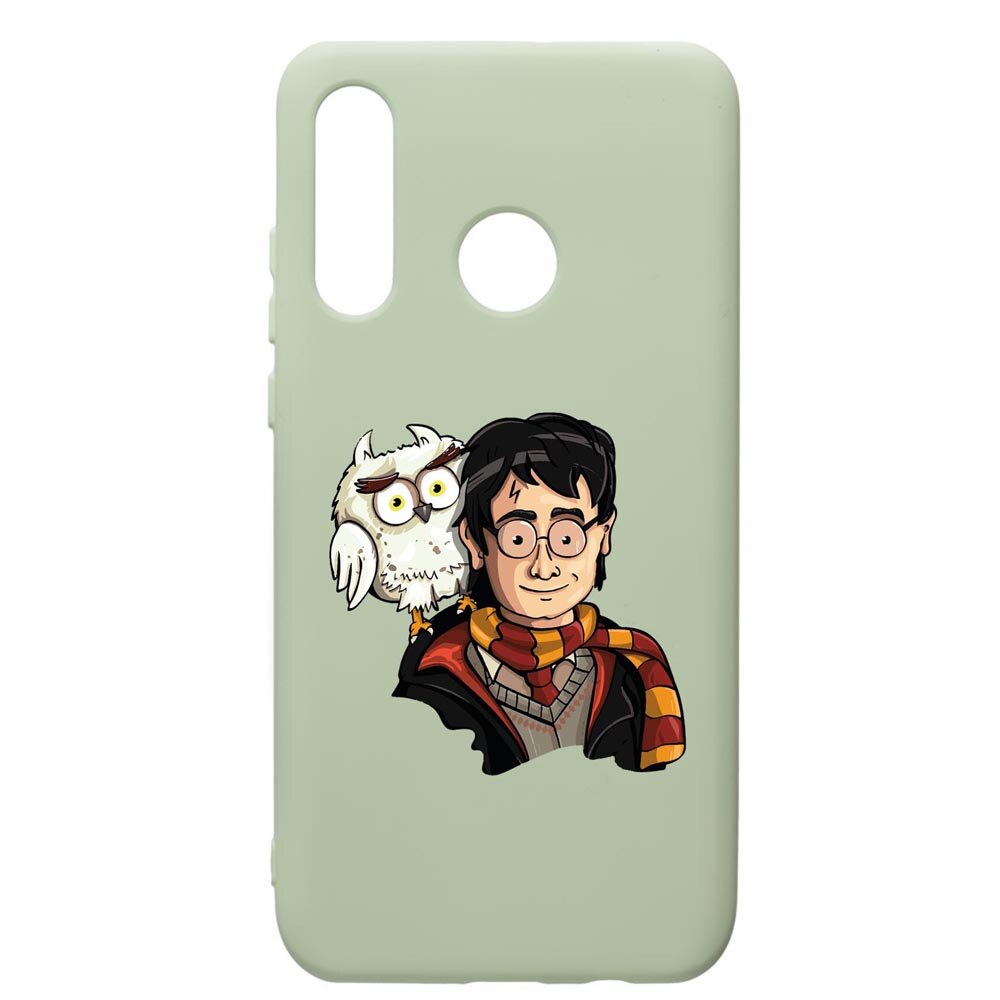 Husa Premium Silicon Compatibila Cu Huawei P30 Lite, Harry Potter Hogwarts, cu interiorul din material textil, protectie camera, Beryl, PGR868