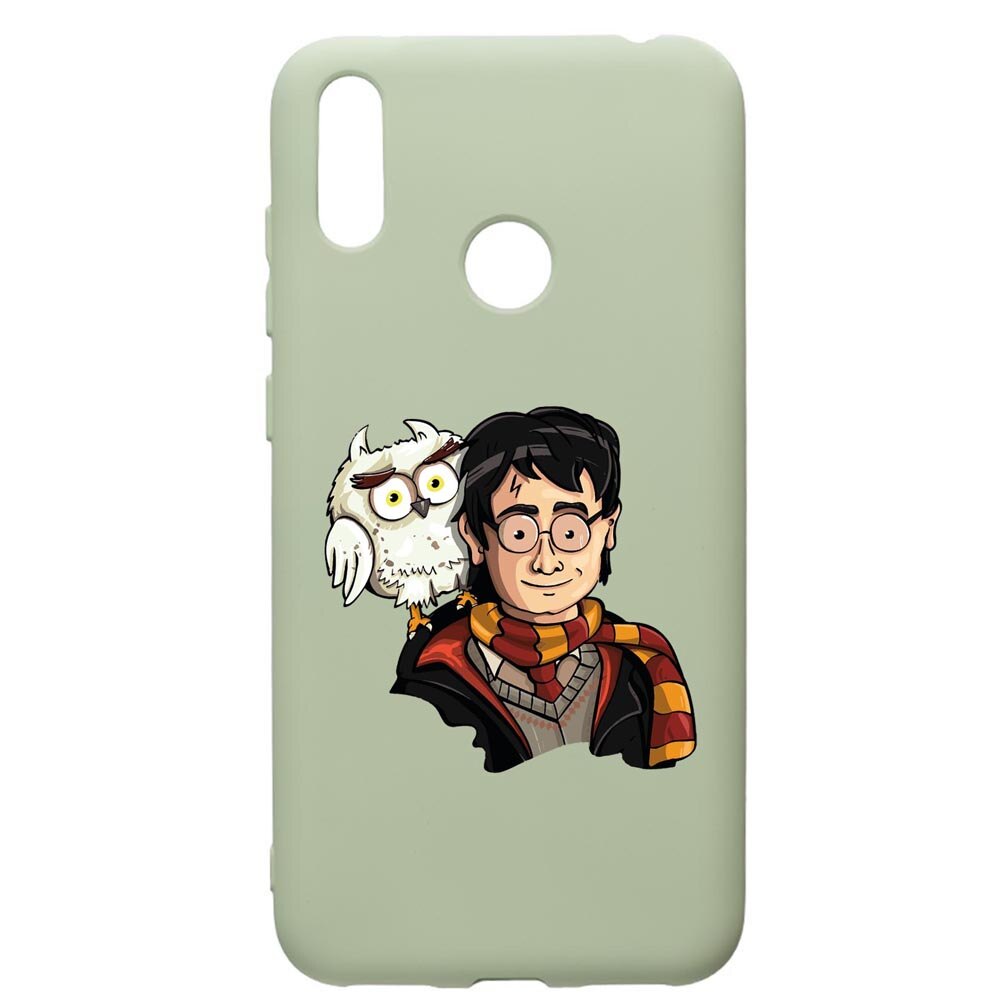 Husa Premium Silicon Compatibila Cu Huawei Y7 2019, Harry Potter Hogwarts, cu interiorul din material textil, protectie camera, Beryl, PGR868