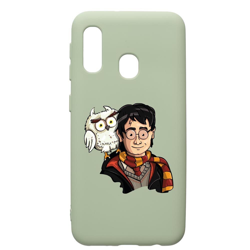 Husa Premium Silicon Compatibila Cu Samsung Galaxy A40, Harry Potter Hogwarts, cu interiorul din material textil, protectie camera, Beryl, PGR868