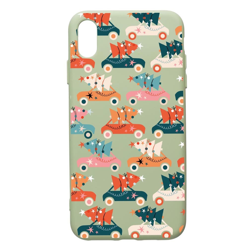 Husa Premium Silicon Compatibila Cu Apple iPhone XS Max, Christmas Season, cu interiorul din material textil, protectie camera, Beryl, PGR874