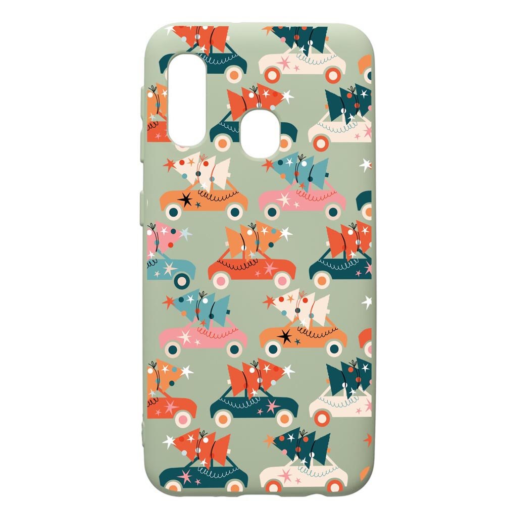 Husa Premium Silicon Compatibila Cu Samsung Galaxy A20e, Christmas Season, cu interiorul din material textil, protectie camera, Beryl, PGR874