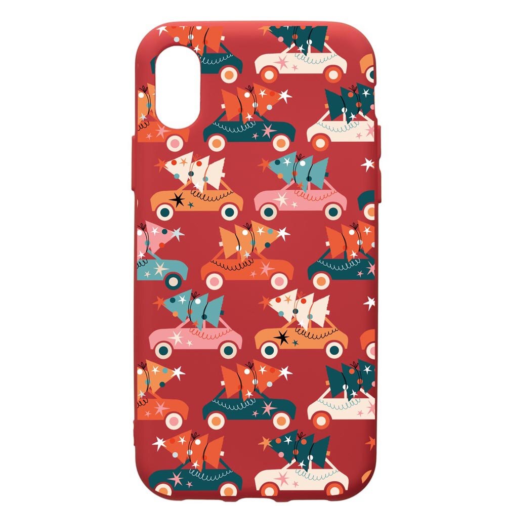 Husa Premium Silicon Compatibila Cu Samsung Galaxy A01, Christmas Season, silicon, cu interiorul din material textil, protectie camera, Red, PR874