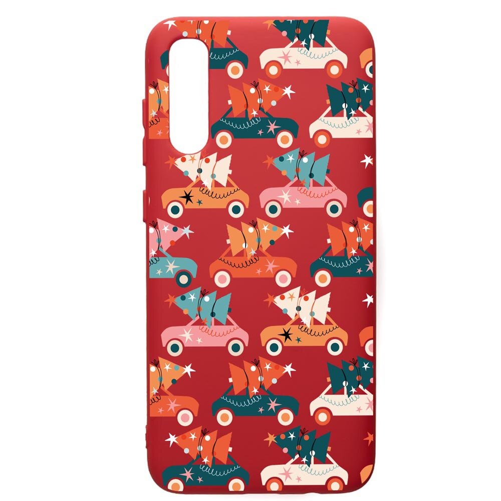 Husa Premium Silicon Compatibila Cu Samsung Galaxy A50, Christmas Season, silicon, cu interiorul din material textil, protectie camera, Red, PR874