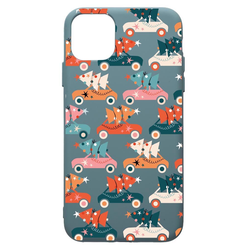 Husa Premium Silicon Compatibila Cu Apple iPhone 11 Pro Max, Christmas Season, silicon, cu interiorul din material textil, protectie camera, Cornflower, PCF874