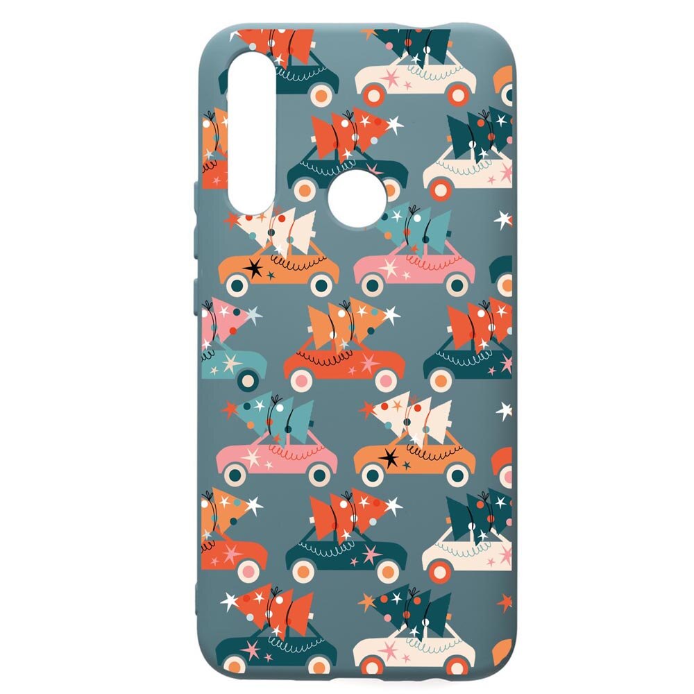 Husa Premium Silicon Compatibila Cu Huawei Y7 2019, Christmas Season, silicon, cu interiorul din material textil, protectie camera, Cornflower, PCF874