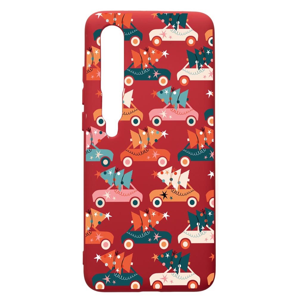 Husa Premium Silicon Compatibila Cu Xiaomi Mi 10 / Mi 10 Pro, Christmas Season, silicon, cu interiorul din material textil, protectie camera, Red, PR874