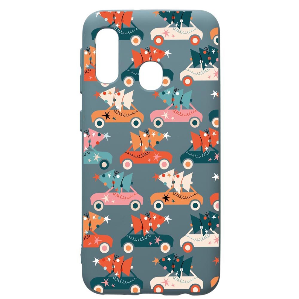 Husa Premium Silicon Compatibila Cu Samsung Galaxy A20E, Christmas Season, silicon, cu interiorul din material textil, protectie camera, Cornflower, PCF874