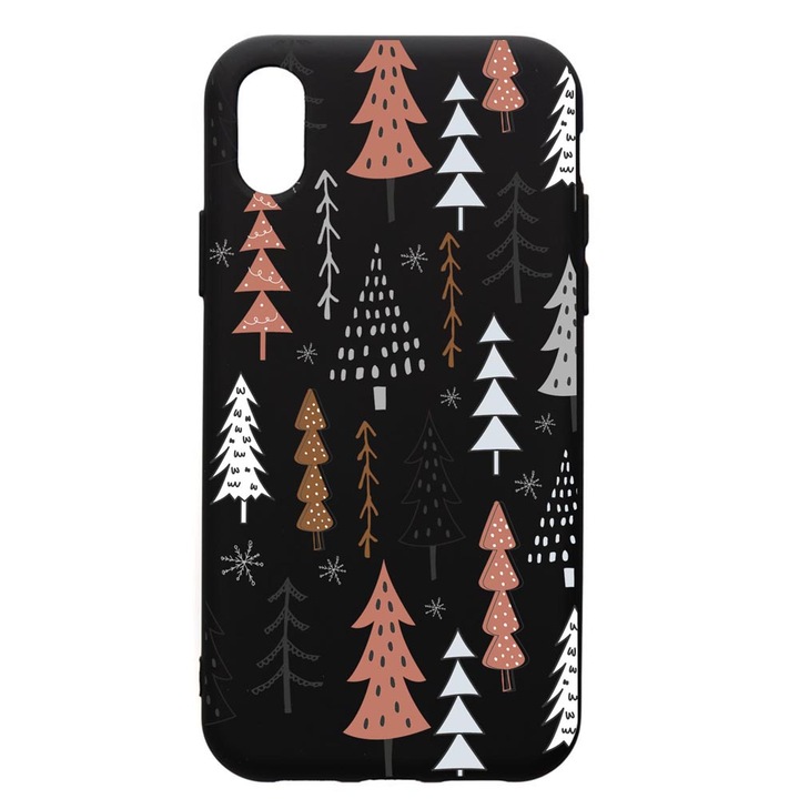 Prémium Szilikon tok, Samsung Galaxy A01, Hand Drawn Christmas Tree, kamera védelem, mikroszálas puha belső, PB875