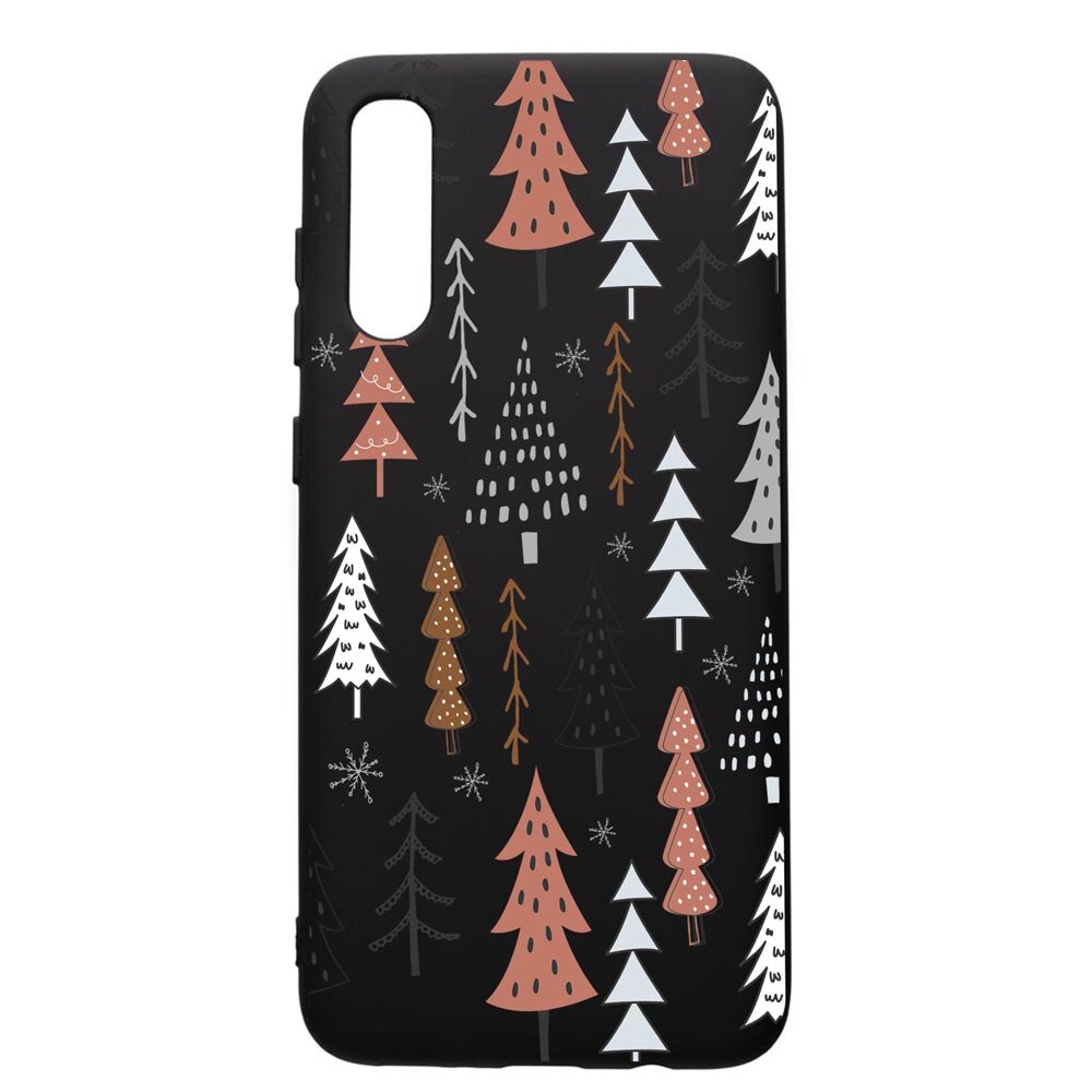 Husa Premium Silicon Compatibila Cu Samsung Galaxy A50, Hand Drawn Christmas Tree, silicon, cu interiorul din material textil, protectie camera, PB875