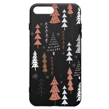 Husa Premium Silicon Compatibila Cu Apple iPhone 8 Plus / iPhone 7 Plus, Hand Drawn Christmas Tree, silicon, cu interiorul din material textil, protectie camera, PB875 Husa Premium Silicon Compatibila Cu Apple iPhone 8 Plus / iPhone 7 Plus, Hand Drawn Christmas Tree, silicon, cu interiorul din material textil, protectie camera, PB875