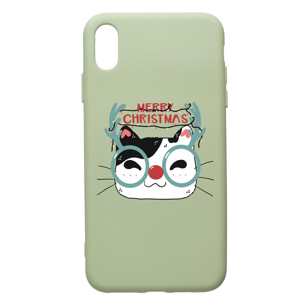 Husa Premium Silicon Compatibila Cu Apple iPhone XS / X, I Want To Be Rudolph, cu interiorul din material textil, protectie camera, Beryl, PGR877