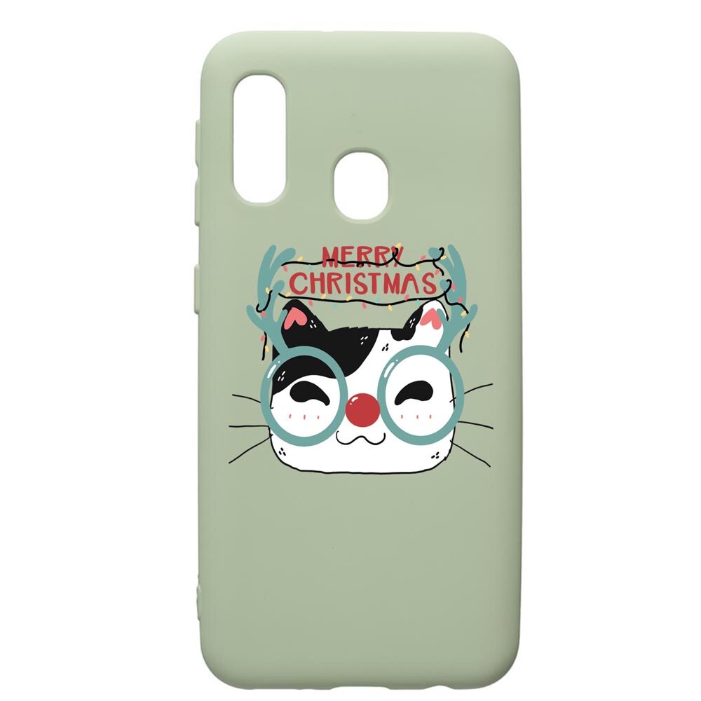 Husa Premium Silicon Compatibila Cu Samsung Galaxy A40, I Want To Be Rudolph, cu interiorul din material textil, protectie camera, Beryl, PGR877