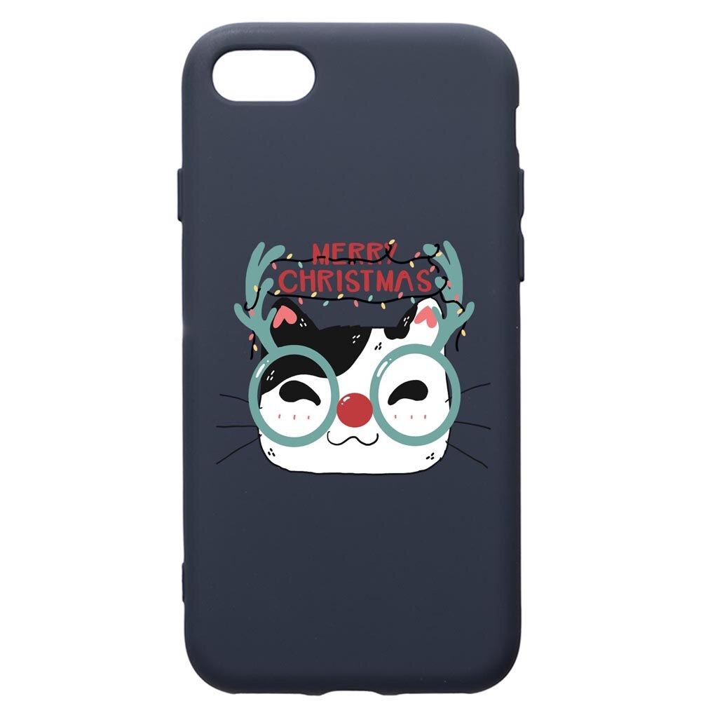 Husa Premium Silicon Compatibila Cu Apple IPhone SE 2 / iPhone 8 / iPhone 7, I Want To Be Rudolph, cu interiorul din material textil, protectie camera, Alaskan Blue, PAB877