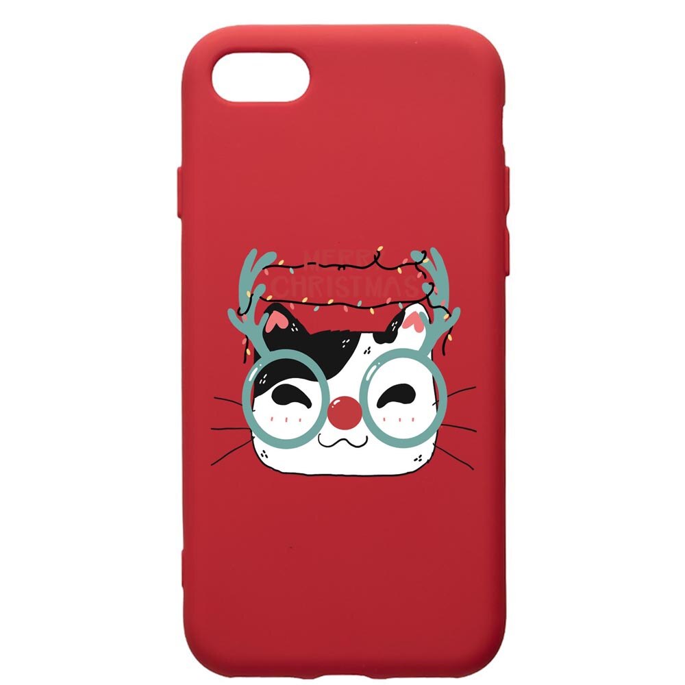 Husa Premium Silicon Compatibila Cu Apple iPhone SE 2 / iPhone 8 / iPhone 7, I Want To Be Rudolph, silicon, cu interiorul din material textil, protectie camera, Red, PR877