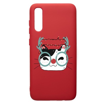 Husa Premium Silicon Compatibila Cu Samsung Galaxy A70, I Want To Be Rudolph, silicon, cu interiorul din material textil, protectie camera, Red, PR877 Husa Premium Silicon Compatibila Cu Samsung Galaxy A70, I Want To Be Rudolph, silicon, cu interiorul din material textil, protectie camera, Red, PR877