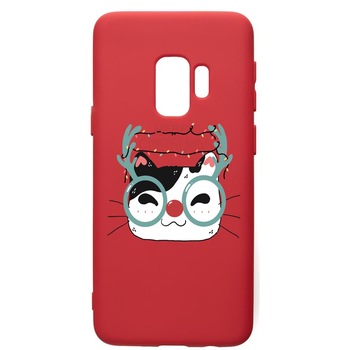 Husa Premium Silicon Compatibila Cu Samsung Galaxy S9, I Want To Be Rudolph, silicon, cu interiorul din material textil, protectie camera, Red, PR877 Husa Premium Silicon Compatibila Cu Samsung Galaxy S9, I Want To Be Rudolph, silicon, cu interiorul din material textil, protectie camera, Red, PR877