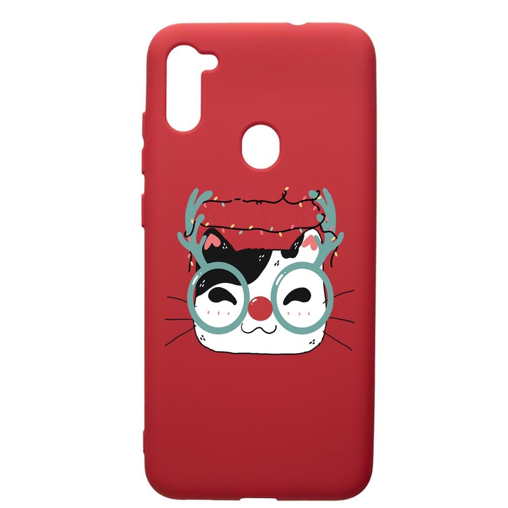 Husa Premium Silicon Compatibila Cu Samsung Galaxy A11, I Want To Be Rudolph, silicon, cu interiorul din material textil, protectie camera, Red, PR877