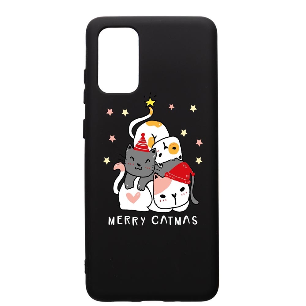 Husa Premium Silicon Compatibila Cu Samsung Galaxy A71, Merry Catmas, silicon, cu interiorul din material textil, protectie camera, PB878