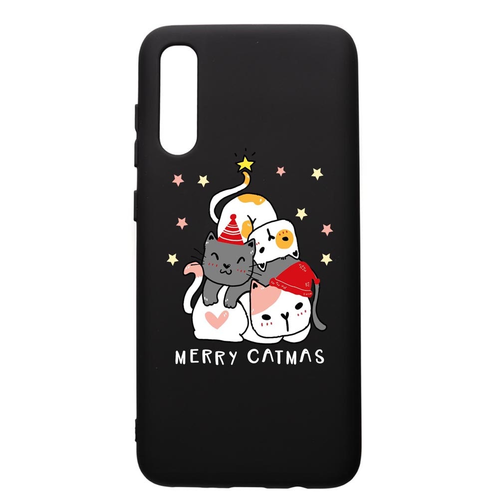 Husa Premium Silicon Compatibila Cu Samsung Galaxy A30S, Merry Catmas, silicon, cu interiorul din material textil, protectie camera, PB878