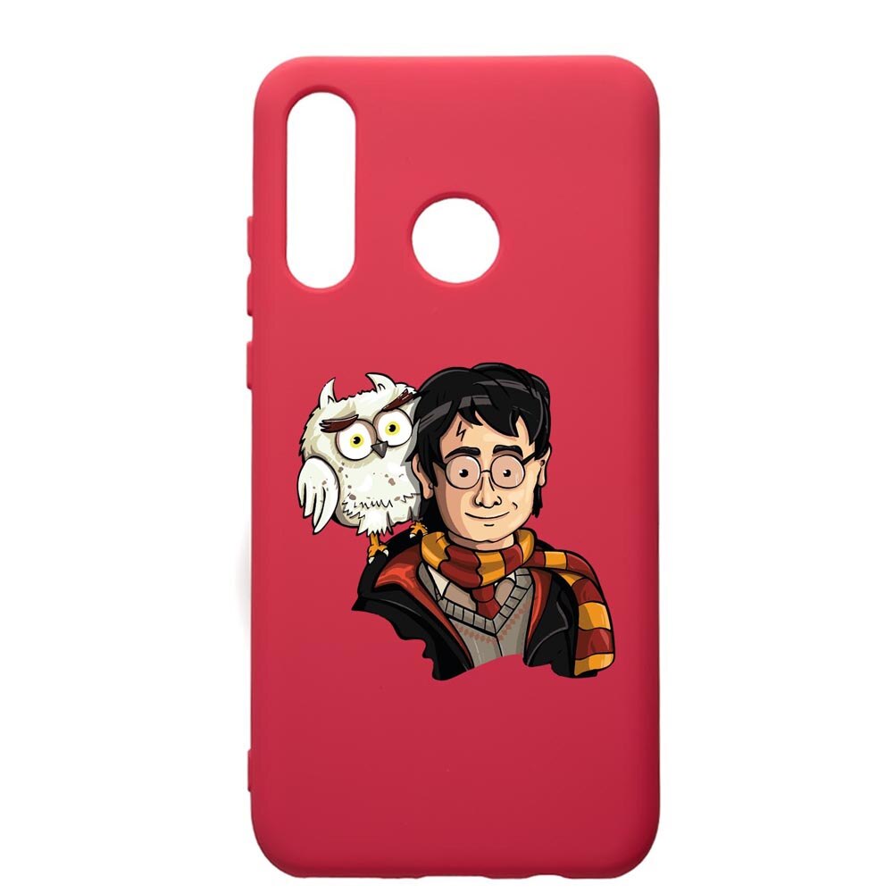Husa Premium Silicon Compatibila Cu Huawei P30 Lite, Harry Potter Hogwarts, silicon, cu interiorul din material textil, protectie camera, Maroon, PM868