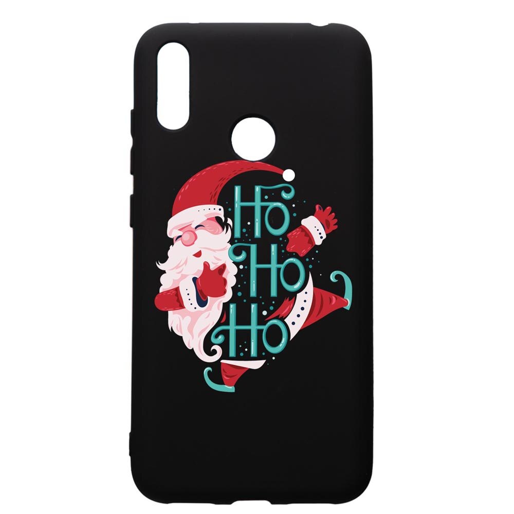 Husa Premium Silicon Compatibila Cu Huawei Y7 2019, HoHoHo Santa Claus, silicon, cu interiorul din material textil, protectie camera, PB869