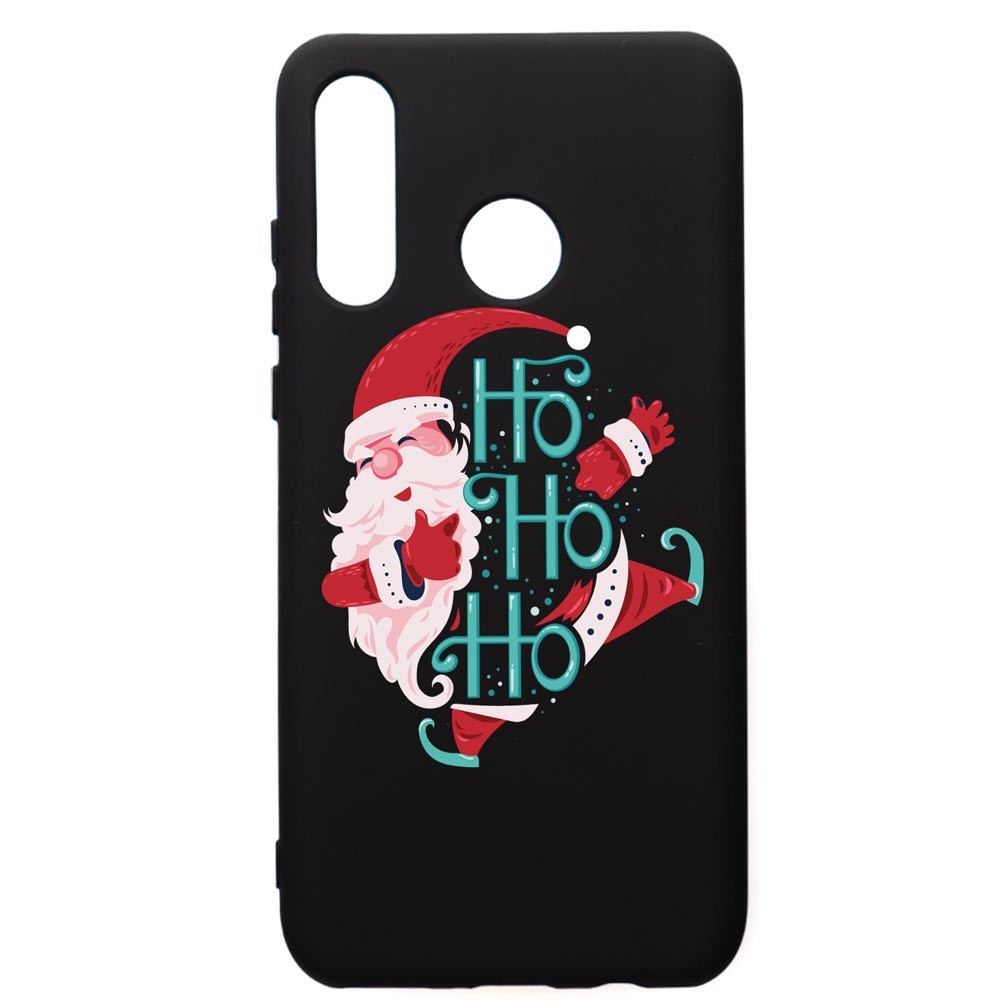 Husa Premium Silicon Compatibila Cu Huawei P30 Lite, HoHoHo Santa Claus, silicon, cu interiorul din material textil, protectie camera, PB869