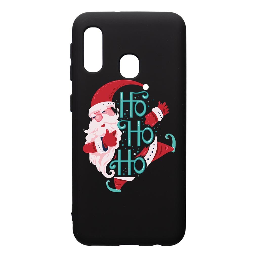Husa Premium Silicon Compatibila Cu Samsung Galaxy A20E, HoHoHo Santa Claus, silicon, cu interiorul din material textil, protectie camera, PB869