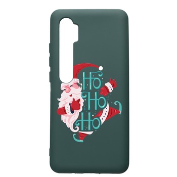 Husa Premium Silicon Compatibila Cu Xiaomi Mi Note 10, HoHoHo Santa Claus, cu interiorul din material textil, protectie camera, Forest Green, PFG869 Husa Premium Silicon Compatibila Cu Xiaomi Mi Note 10, HoHoHo Santa Claus, cu interiorul din material textil, protectie camera, Forest Green, PFG869