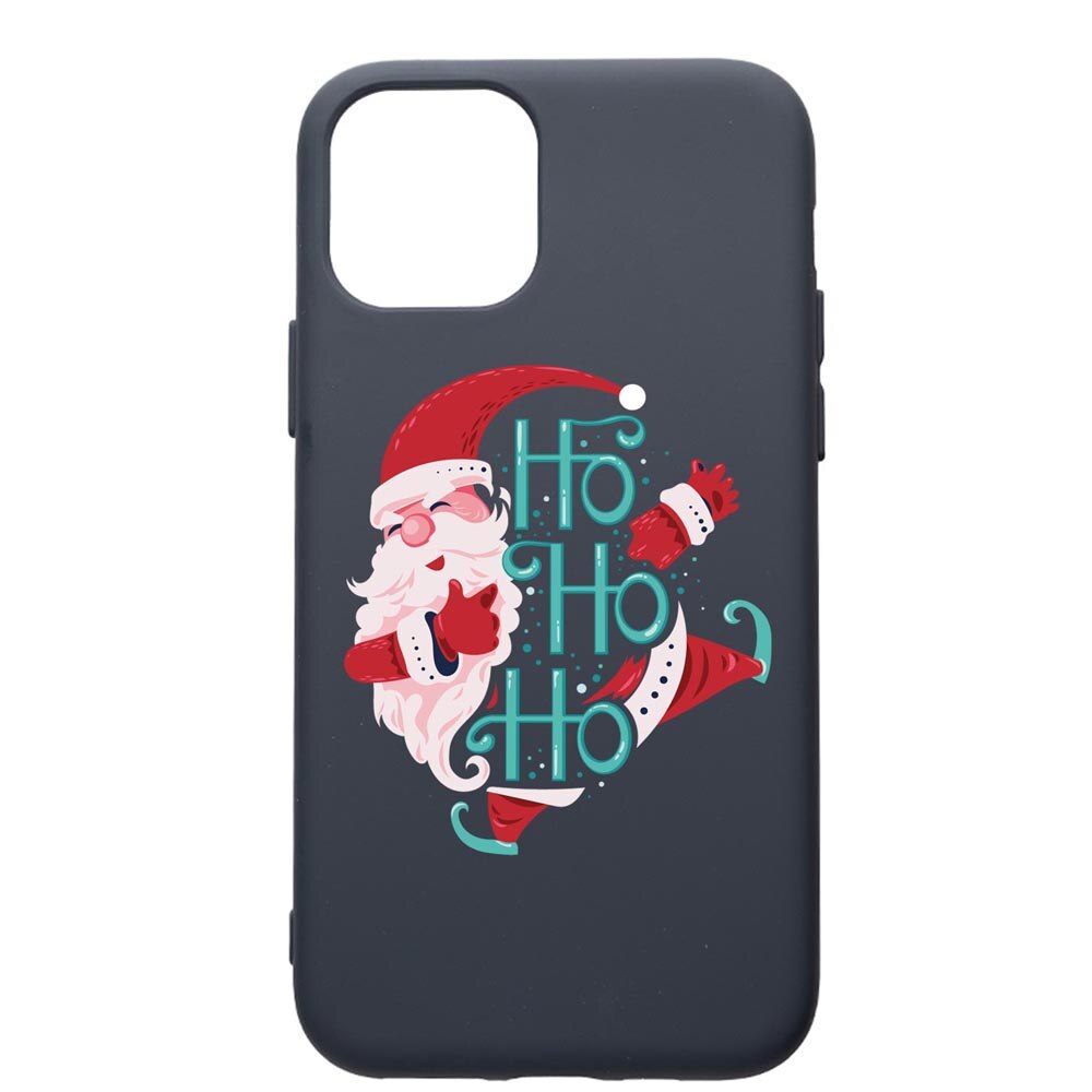 Husa Premium Silicon Compatibila Cu Apple IPhone 11 Pro Max, HoHoHo Santa Claus, cu interiorul din material textil, protectie camera, Alaskan Blue, PAB869