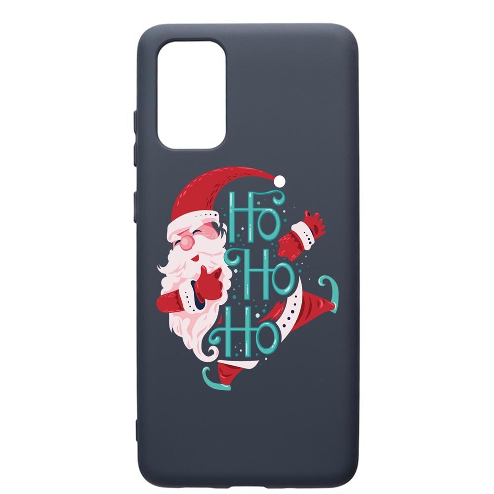 Husa Premium Silicon Compatibila Cu Samsung Galaxy S20 Plus, HoHoHo Santa Claus, cu interiorul din material textil, protectie camera, Alaskan Blue, PAB869