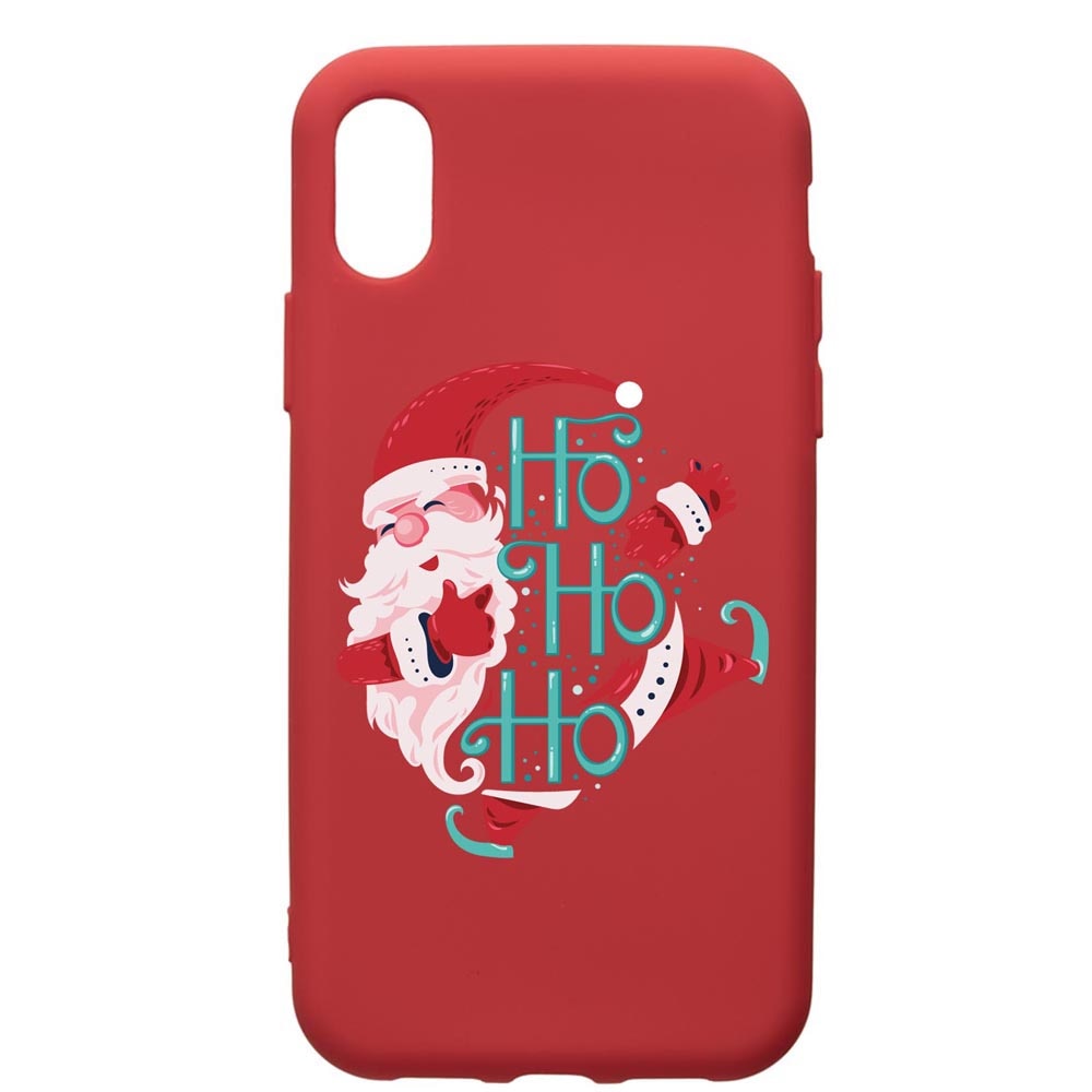 Husa Premium Silicon Compatibila Cu Samsung Galaxy A10, HoHoHo Santa Claus, silicon, cu interiorul din material textil, protectie camera, Red, PR869
