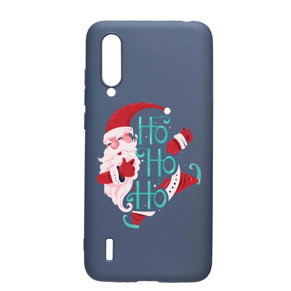 Husa Silicon Compatibila Cu Xiaomi Mi A3 Lite, HoHoHo Santa Claus, rezistenta la uzura, anti-alunecare, AlaskanBlue, AB869
