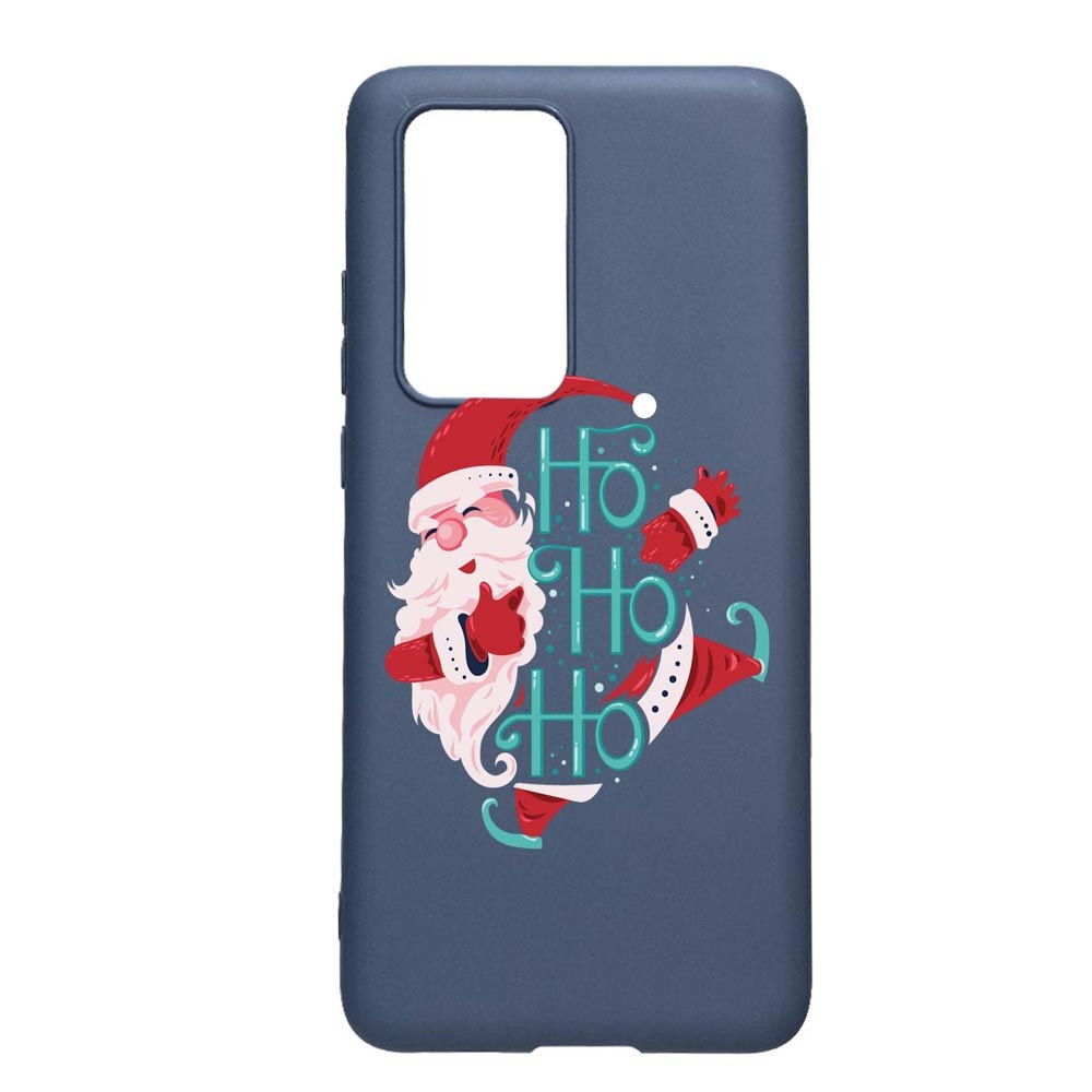 Husa Silicon Compatibila Cu Huawei P Smart 2021, HoHoHo Santa Claus, rezistenta la uzura, anti-alunecare, AlaskanBlue, AB869