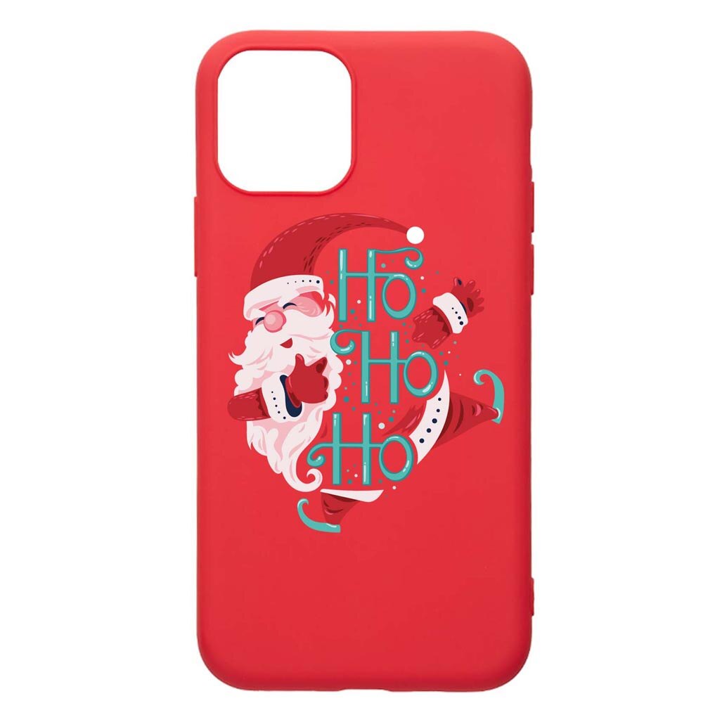 Husa Silicon Compatibila Cu Apple iPhone 12 Pro Max, HoHoHo Santa Claus, rezistenta la uzura, anti-alunecare, Red, R869