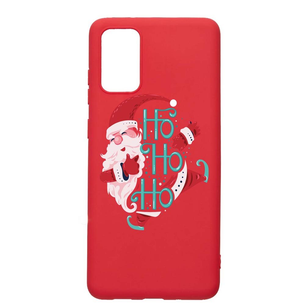 Husa Silicon Compatibila Cu Samsung Galaxy S20 Plus, HoHoHo Santa Claus, rezistenta la uzura, anti-alunecare, Red, R869