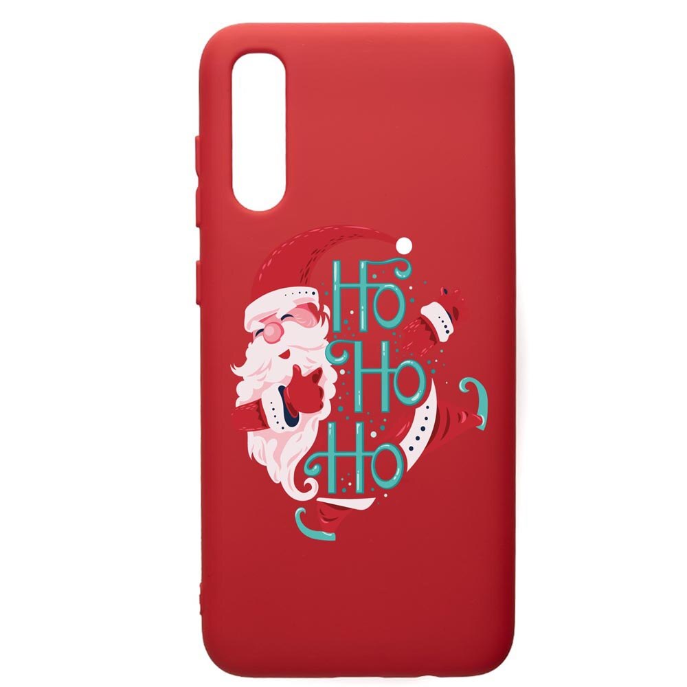 Husa Premium Silicon Compatibila Cu Samsung Galaxy A30S, HoHoHo Santa Claus, silicon, cu interiorul din material textil, protectie camera, Red, PR869