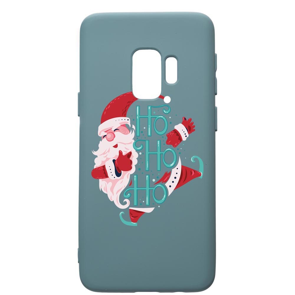 Husa Premium Silicon Compatibila Cu Samsung Galaxy S9, HoHoHo Santa Claus, silicon, cu interiorul din material textil, protectie camera, Cornflower, PCF869